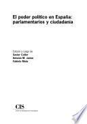 El poder político en España: parlamentarios y ciudadanía