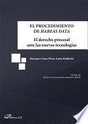 El procedimiento de Habeas Data. El derecho procesal ante las nuevas tecnologías