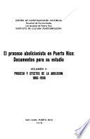 El Proceso abolicionista en Puerto Rico