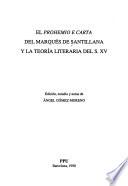 El Prohemio e carta del Marqués de Santillana y la teoría literaria del s. XV