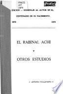 El Rabinal Achí y otros estudios