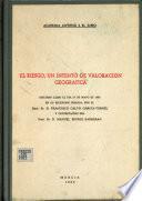 El riesgo, un intento de valoracion geografica