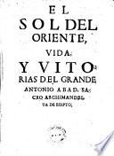 El sol del oriente. Vida y vitorias de Antonio Abad, saero archimandrita de Egipto