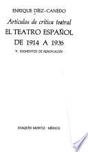 El teatro español de 1914 a 1936