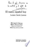 El teatro español hoy
