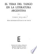 El tema del tango en la literatura argentina