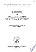 Elecciones en Zaragoza-capital durante la II República