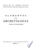 Elementos de archivología