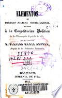 Elementos de derecho político constitucional aplicados a la constitución política de 1837