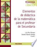 Elementos de didáctica de la matemática para el profesor de Secundaria