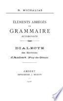 Eléments abrégés de grammaire auvergnate