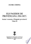 Els pagesos de Provençana (984-1807)