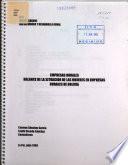 Empresas rurales: balance de la situación de las mujeres en empresas rurales de Bolivia