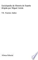 Enciclopedia de historia de España: Fuentes. Indice