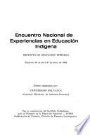 Encuentro Nacional de Experiencias en Educación Indígena