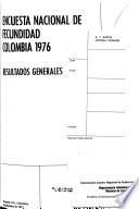 Encuesta nacional de fecundidad, Colombia 1976