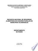 Encuesta nacional de seguridad alimentaria en hogares rurales de municipios vulnerables: Departamento de Pando