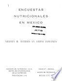 Encuestas nutricionales en México: Estudios en grupos especiales