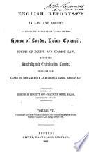 English Reports in Law and Equity