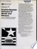 English-Spanish Glossary of Words and Phrases