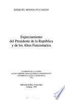 Enjuiciamiento del presidente de la República de los altos funcionarios