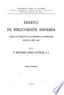 Ensayo de bibliografía navarra