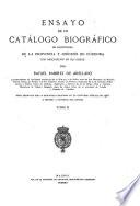 Ensayo de un catálogo biográfico de escritores de la provincia y diócesis de Córdoba con descripción de sus obras