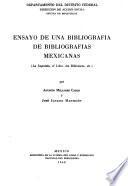 Ensayo de una bibliografía de bibliografías mexicana