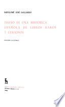 Ensayo de una biblioteca española de libros raros y curiosos