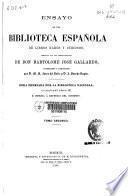 Ensayo de una biblioteca española de libros raros y curiosos