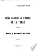 Ensayo genealógico de la familia de la Torre