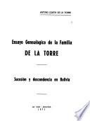 Ensayo genealógico de la familia de la Torre