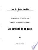 Ensayo monográfico sobre San Bartolomé de los Llanos