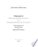 Ensayo para un diccionario biográfico de conquistadores de Canarias