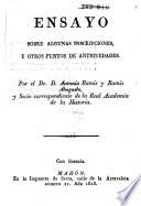 Ensayo sobre algunas inscripciones y otros puntos de antiguedades