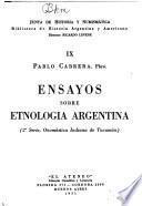 Ensayos sobre etnología argentina