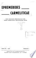 Ephemerides Carmeliticae