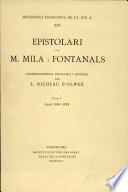 Epistolari d'en M. Milà i Fontanals