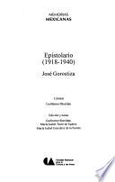 Epistolario, 1918-1940