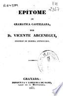 Epítome de gramática castellana