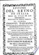 Epitome del Reyno de Italia baxo el yugo de los Barbaros