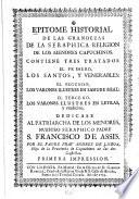 Epitome historial de las grandezas de la seraphica religion de los menores Capuchinos