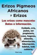 Erizos Pigmeos Africanos Y Erizos. Los Erizos Como Mascota
