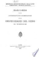 Escalafón de antigüedad de los catedráticos numerarios de las universidades del Reino en ...