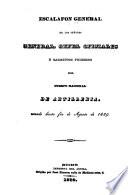 Escalafon general de los señores general, gefes, oficiales y sargentos primeros del cuerpo nacional de artilleria, cerrado hasta fin de agosto de 1839