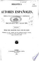 Escritores del siglo XVI. 2 : Obras del maestro Fray Luis de León