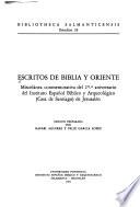 Escritos de Biblia y Oriente