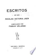 Escritos de Don Nicolas Victoria Jaen