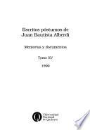 Escritos póstumos de Juan Bautista Alberdi