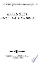 Españoles ante la historia